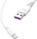 Dudao Cablu USB 2.0 USB-C Masculin - USB-A Alb 1m L4T