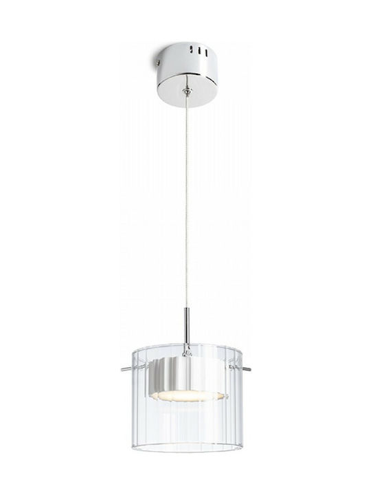 Rendl Light Studio Estra I Pendant Light LED with Warm White Light Silver