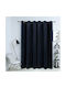 vidaXL Verdunkelungsvorhang mit Grommets Schwarz 290x245cm