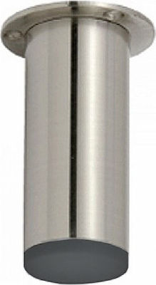 Import Hellas Furniture Leg made of Metal Suitable for Table , Office with Regulator Nickel Matt 15 4.2x4.2x15cm