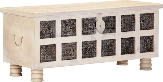 vidaXL Trunchi decorativ Lemn Alb 110x40x45buc