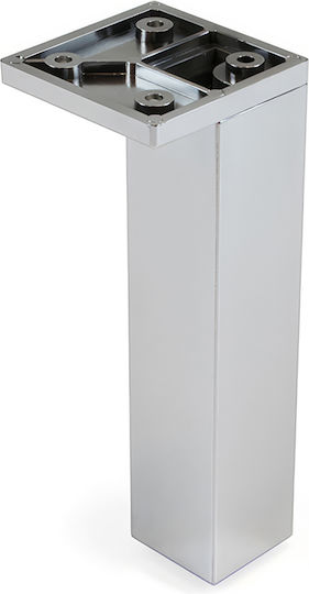 Emuca Μεταλλικό Πόδι Επίπλου 5.5x5.5x14cm Ασημί