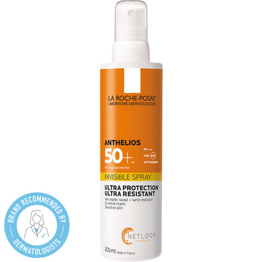 La Roche Posay Anthelios Invisible Αδιάβροχη Αντηλιακή Λοσιόν για το Σώμα SPF50 σε Spray 200ml