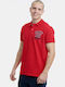 Funky Buddha Herren Kurzarmshirt Polo Rot