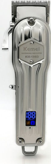 Kemei Professional Rechargeable Hair Clipper Silver KM-1983