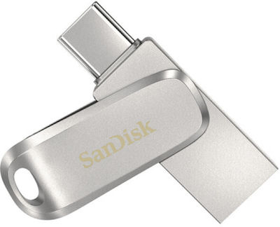 Sandisk Ultra Dual Drive Luxe 128GB USB 3.1 Stick with connection USB-C Silver