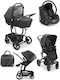 Cam Taski Sport Adjustable 3 in 1 Baby Stroller Suitable for Newborn Black 10.6kg