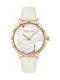 Police Marietas Watch with White Leather Strap