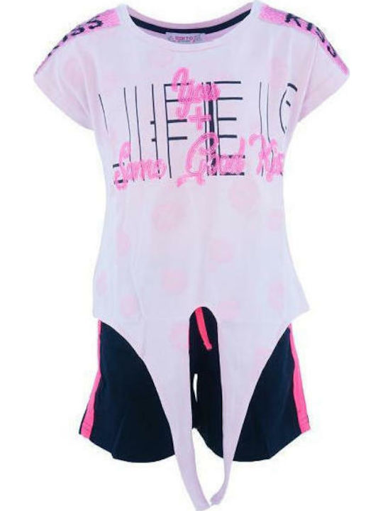 Εβίτα Kids Set with Shorts Summer 2pcs Pink