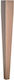 Morseto 304 Wooden Furniture Leg Suitable for Table / Coffee Table 7x7x75cm Unpainted 75