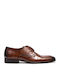 Perlamoda 914T Handmade Men's Leather Dress Shoes Brown Croco