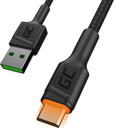 Green Cell Geflochten / LED USB 2.0 auf Micro-USB-Kabel Schwarz 1.2m (KABGC04) 1Stück