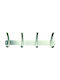 Import Hellas Wall Hanger /4 Metal 4 Hooks Nickel Matte 35x4.3x10cm