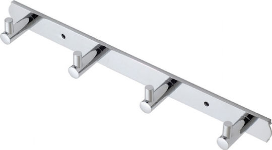 Import Hellas K21063 Μεταλλική Νίκελ 4 Θέσεων 27x4x2cm