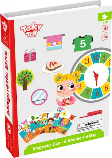 Tooky Toys Μαγνητικό Παιχνίδι Κατασκευών Magnetic Box A Wonderful Day για Παιδιά 3+ Ετών