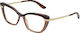 Dolce & Gabbana Women's Butterfly Brown Tortoise Prescription Eyeglass Frames DG3325 3256