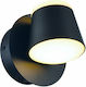 Aca Warm White Single Spot Built-in LED Black