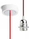 Rendl Light Studio Hex White Pendant Light Suspension for Socket E27 Red