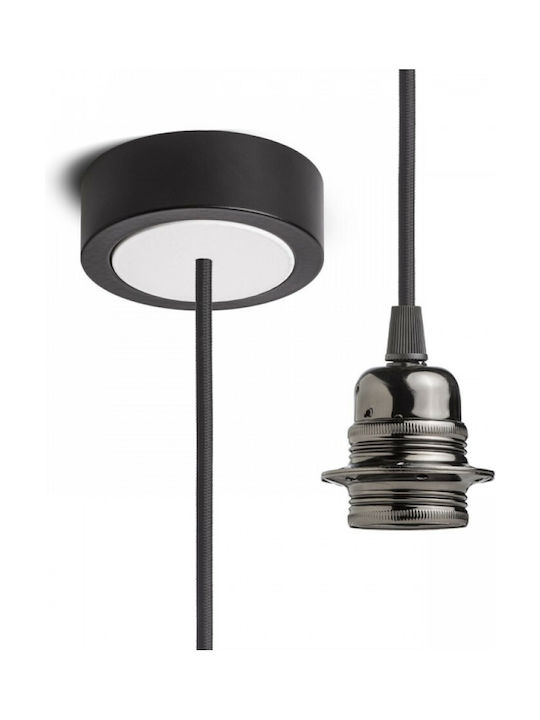 Rendl Light Studio Hex Black Pendant Light Suspension for Socket E27 Black