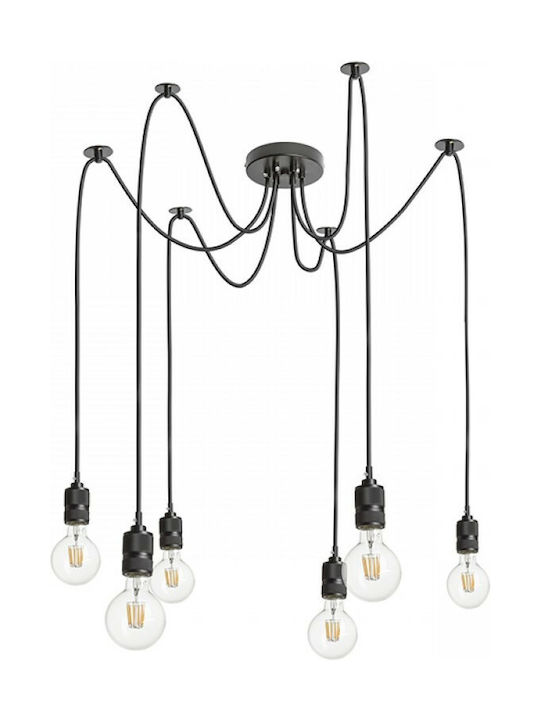 Rendl Light Studio Cindy VI Pendant Chandelier for 6 Bulbs E27 Black