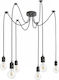 Rendl Light Studio Cindy VI Pendant Chandelier for 6 Bulbs E27 Black