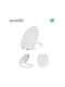 Bormann Bakelite Soft Close Toilet Seat White BTW1030 45cm