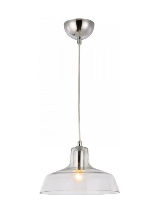 Rendl Light Studio Dora Pendant Light Single-Light Bell for Socket E27 Silver