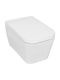 Serel Rita Wandhängende Toilette Randlos mit Deckel Sanftes Schließen Weiß Matt