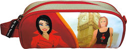 Next City Girls Pencil Case with 1 Compartment Red