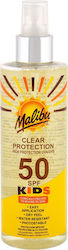 Malibu Kids Clear Παιδικό Αντηλιακό Spray 250ml SPF50