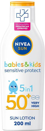 Nivea Babies & Kids Sensitive Protective SPF50 Παιδικό Αντηλιακό Γαλάκτωμα 200ml