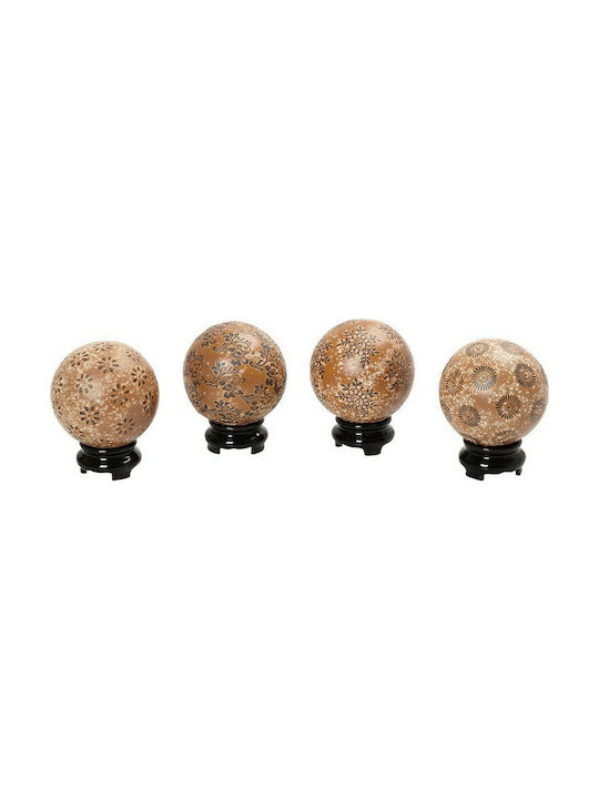 Espiel Ceramic Set of 4pcs Ball Table Decor 4x4x4cm