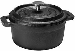 Sunnex Cast Iron Sauce Pan Capacity 350ml with Diameter 10cm and Height 4.5cm.