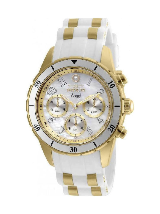 White and gold invicta watch new arrivals