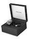 Police Armor Herrenuhr 50mm Chronograph Batterie mit Schwarz Kautschukarmband