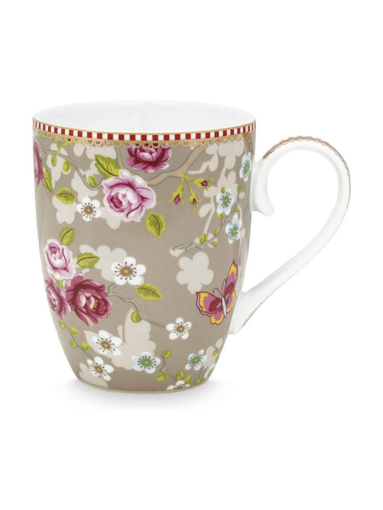 PiP Studio Chinese Porcelain Cup Gray 350ml