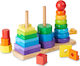 Melissa & Doug Stacking Toy Geometric Shapes made of Wood for 24++ Months
