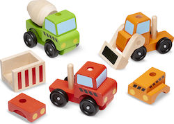 Melissa & Doug Vehicle Αυτοκινητάκια Στοίβαξης made of Wood for 36++ Months