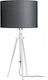 Rendl Light Studio Gardette Table Metal Table Lamp for Socket E27 with Black Shade and Silver Base