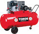 Toros BK 114-270-5.5 Compresor Aer Trei Faze cu Putere 4hp și Compresor de Aer 270lt