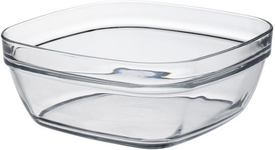 Homestyle Lys Σαλατιέρα Γυάλινη Διάφανη 20x20cm 6τμχ