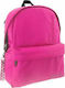 Must Monochrome Rpet Fuchsia School Bag Backpack Junior High-High School in Fuchsia color 22lt