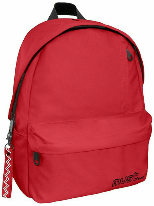 Must Monochrome Rpet Rot Schulranzen Rucksack Junior High-High School in Rot Farbe 22Es