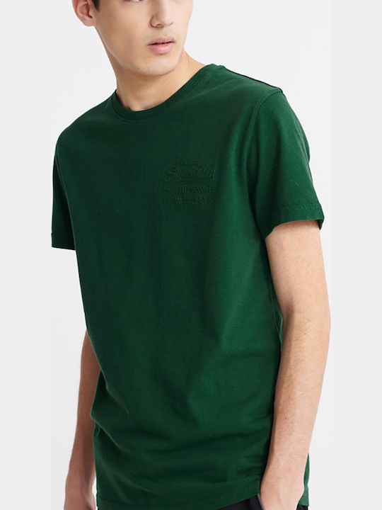 Superdry Vintage Logo Premium Goods Tonal Injection T-shirt Bărbătesc cu Mânecă Scurtă Verde