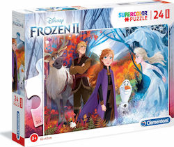 Kids Puzzle Supercolor Disney Frozen 2 for 3++ Years 24pcs Clementoni