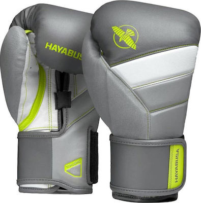 Hayabusa T3 Synthetic Leather Boxing Competition Gloves Gray