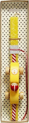 Easter Candle Square Scented, Handmade and with Box 34pcs Yellow