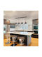 Zambelis Lights Pendant Light White Rail for 4 Bulbs E27 20cm