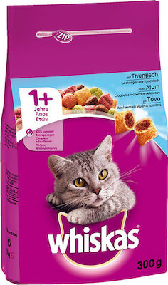 Whiskas 1+ Trockenfutter für erwachsene Katzen mit Ton 0.3kg