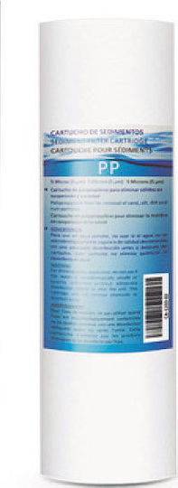 HidroWater Upper and Lower Counter Water Filter Replacement from Polypropylene 10" PP 1 μm 1pcs